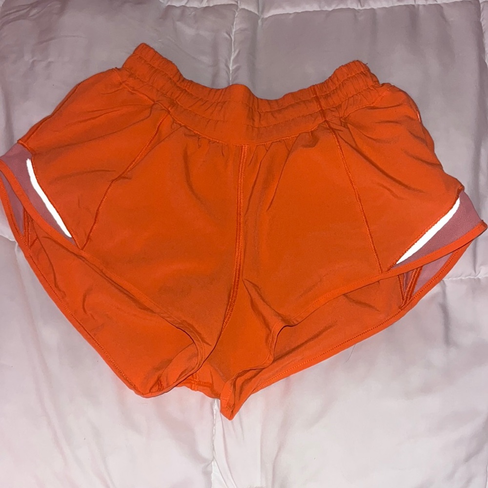 sonic orange lululemon shorts